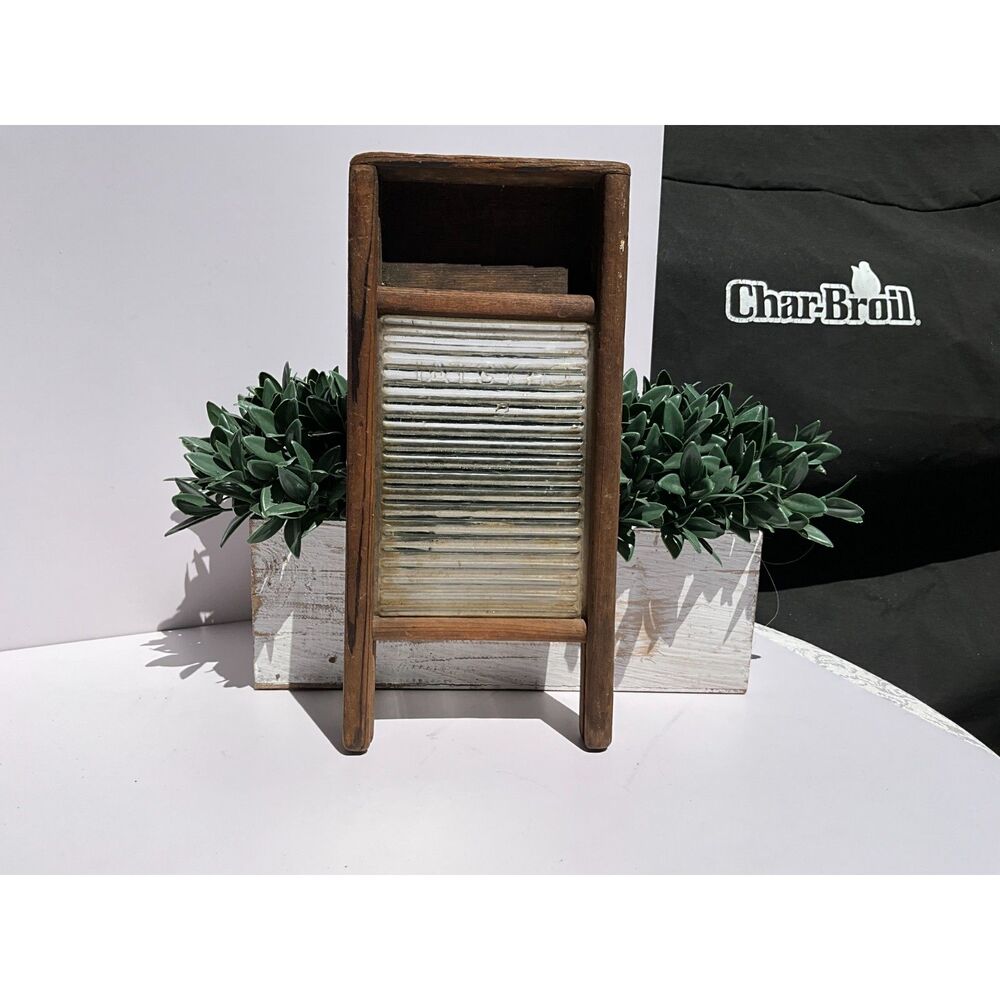 Antique Crystal small glass washboard rare small size must see - Picture 5 of 7